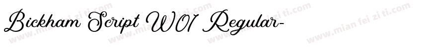 Bickham Script W01 Regular字体转换